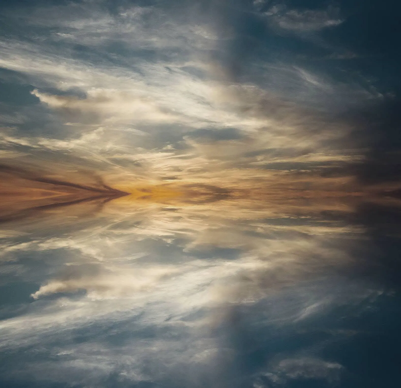 Reflective Stillness - Where Sky Meets Water